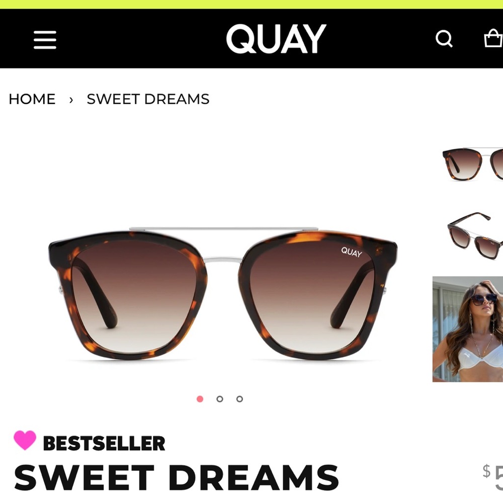 Quay Sweet Dreams. Tortoise and silver. NWT.